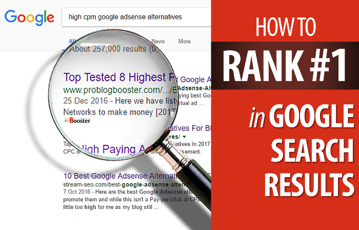 rank on google 1st page